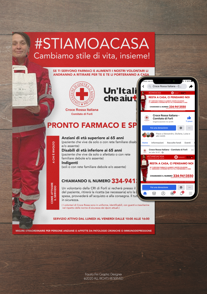 croce rossa forlì- campagna pronto farmaco- web social